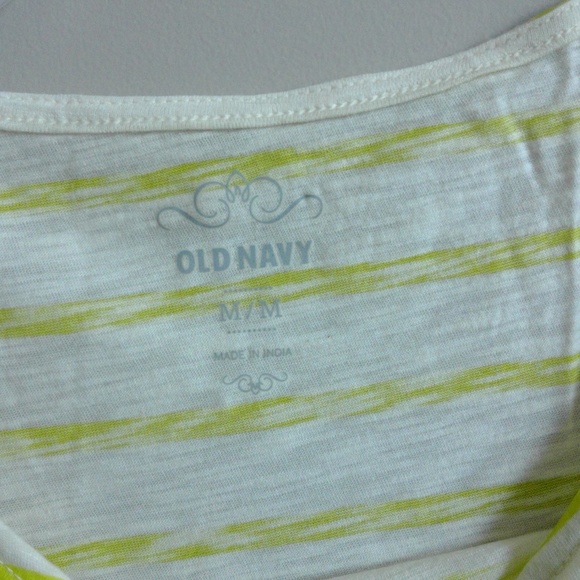 Old Navy Lime Green/Off White Striped Sequin Top - Picture 6 of 7